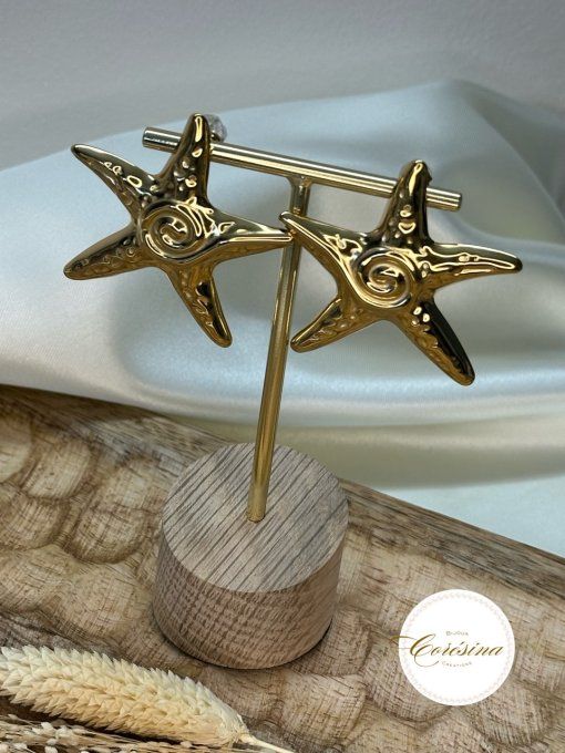 Boucles d'oreille étoile de mer