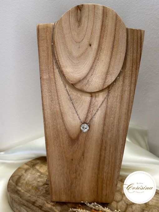 Collier Swarovski silver 