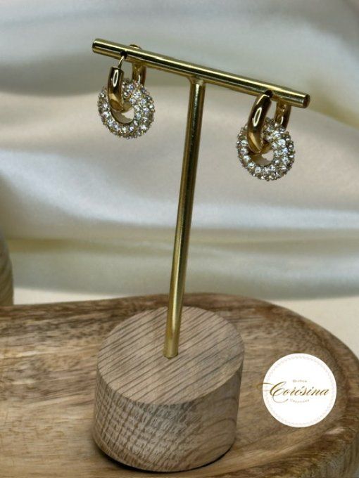 Boucles d'oreilles Aline doré ou argenté 