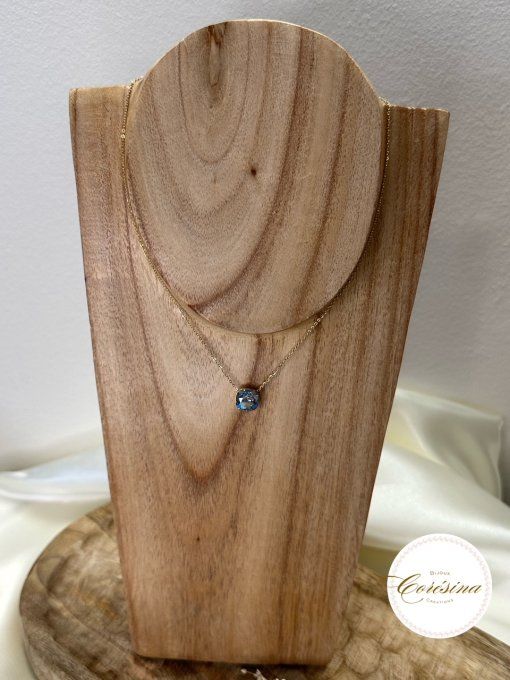 Collier Swarovski saphir 
