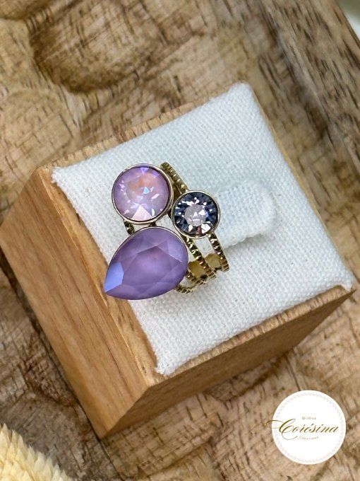 Bague Swarovski-Violet 