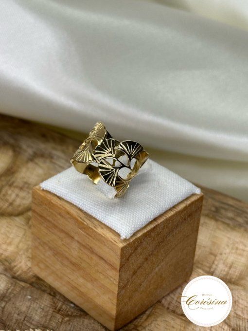 Bague feuille de ginko 