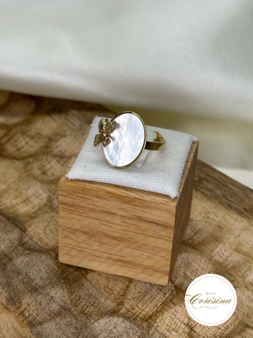 Bague Carla Abeille en Nacre 