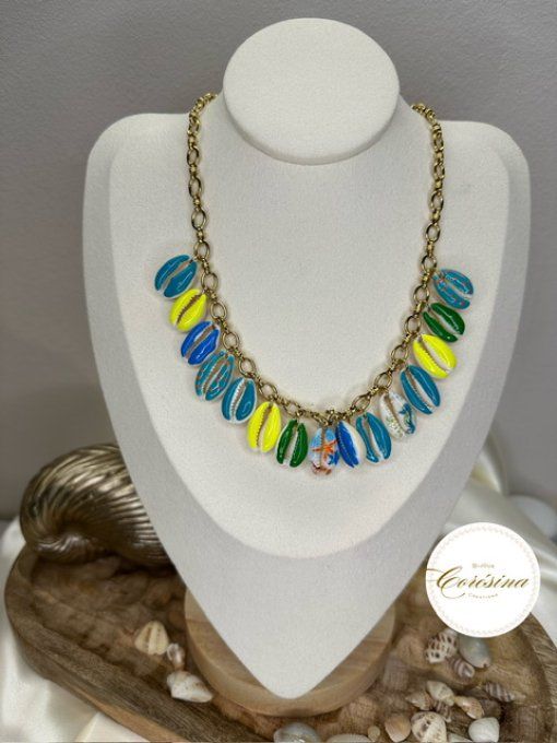 Collier Caurie Bleu / vert 