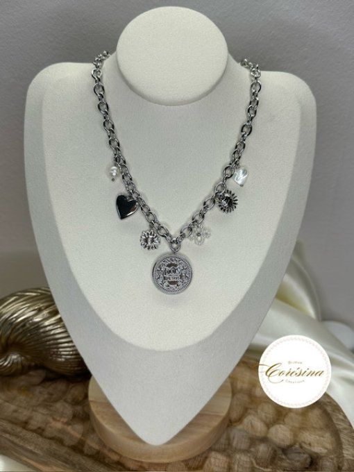 collier César Argenté 