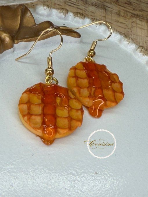 Boucles d'oreilles  Gaufrette