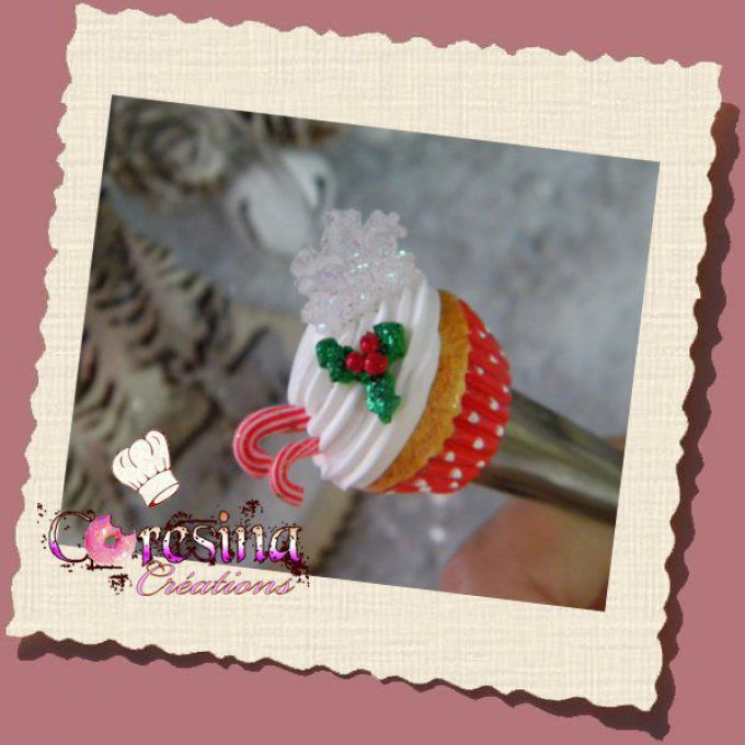 Cuillère cupcake de noël Rouge