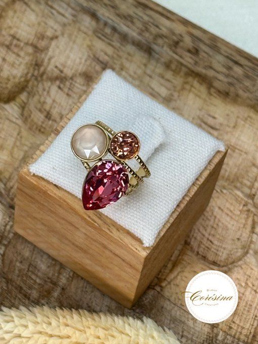 Bague Swarovski-Rose 