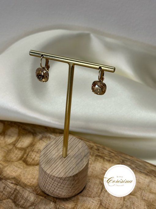 Boucles d'oreilles Swarovski gold