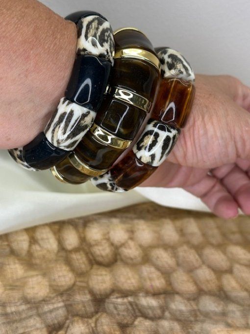Bracelet élastique leopard 