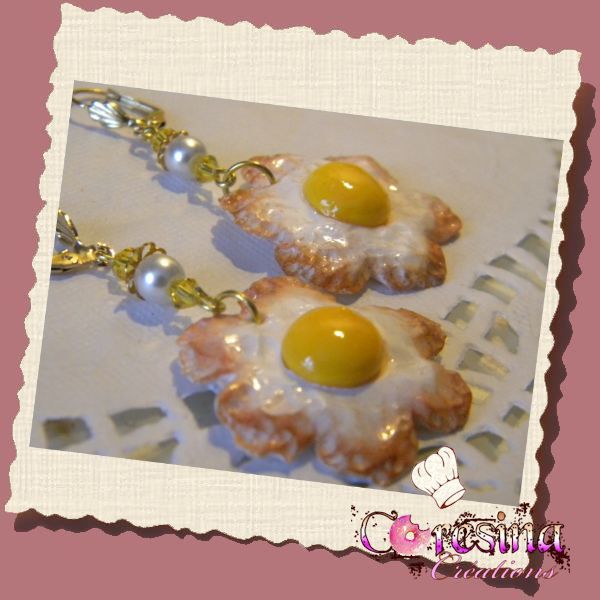 bijoux gourmands:Boucle d'oreilles Daisy eggs