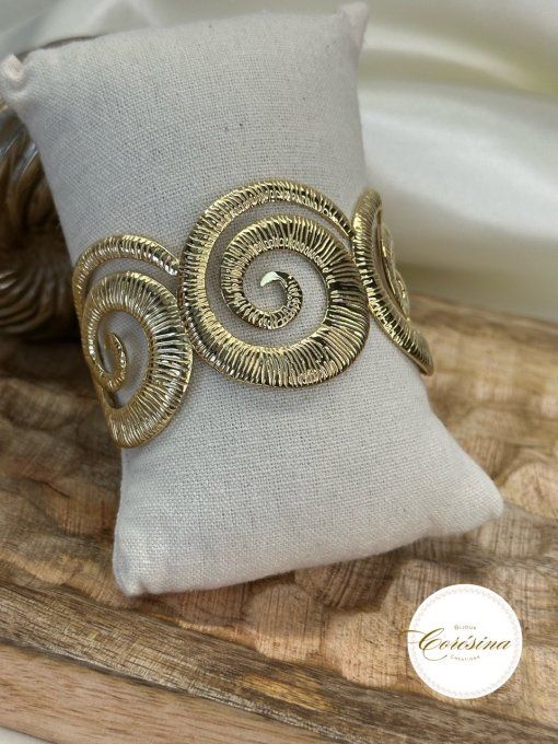 Bracelet manchette  effet Coquillage