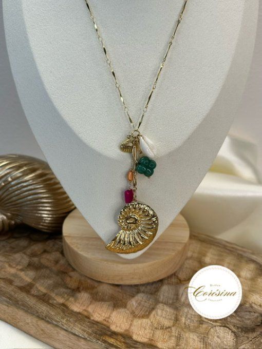 collier Long Coquillage milt -couleur 