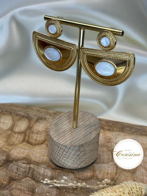 Boucles d'oreilles Foster en Nacre 