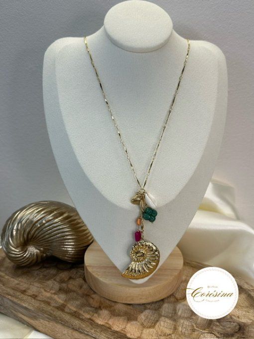 collier Long Coquillage milt -couleur 