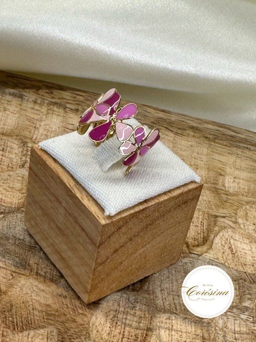 Bague couronne de fleurs 