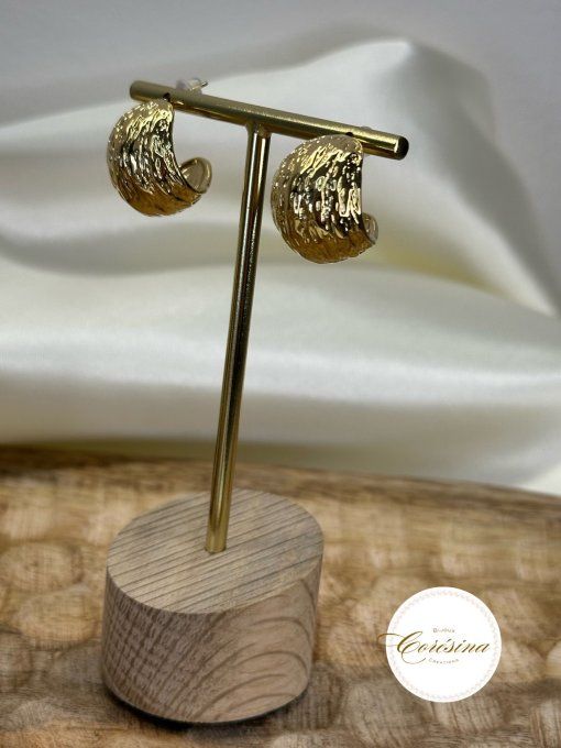 Boucles d'oreilles Coquilles doré 