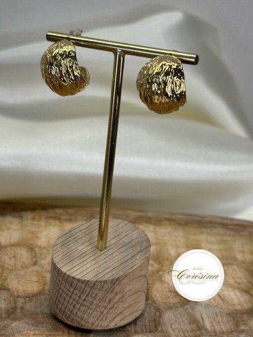 Boucles d'oreilles Coquilles doré 