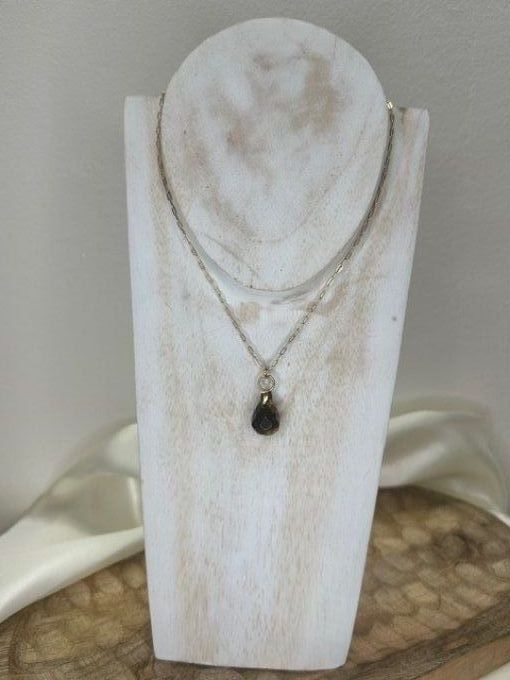 collier Goutte en Pierre naturelle au choix 