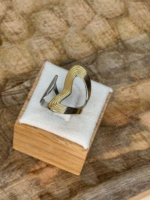 Bague égypte doré et argenté 