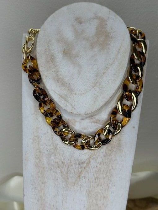 Collier Maille leopard