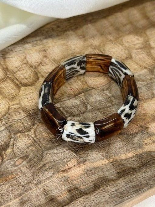 Bracelet élastique leopard 
